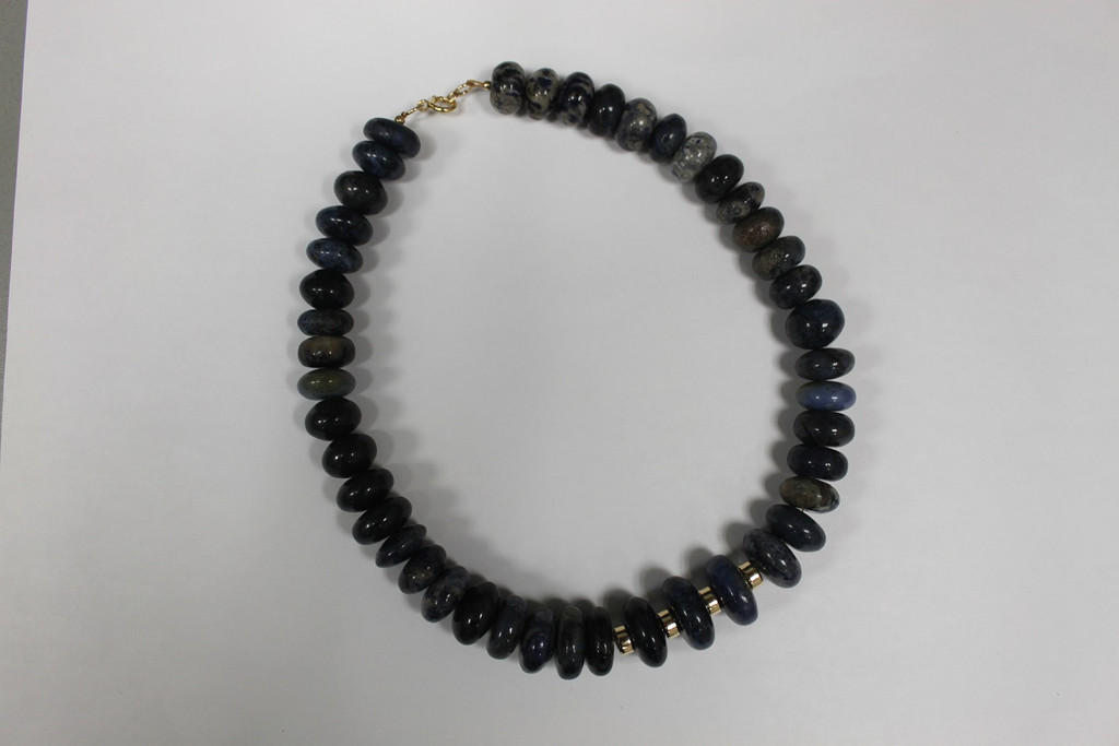 Blue Dumortierite Necklace with 14K Gold-Filled Clasp