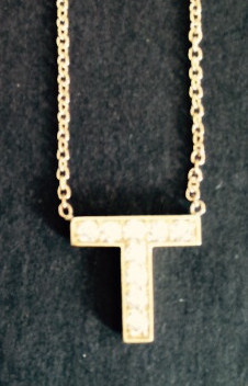 14K Gold Diamond Necklace T