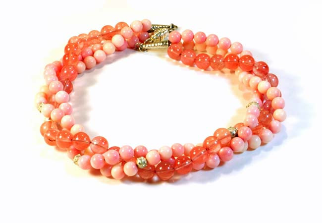 Cherry Coral Quartz Necklace