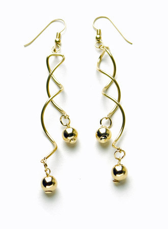 14K Gold-Filled Double Helix Earrings